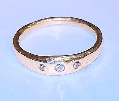 champagne and diamond bubble ring